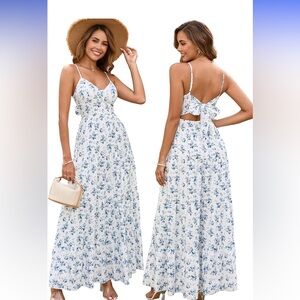 Floral Maxi Dress with Spaghetti Straps
